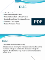 DIAC transistor diodo bidireccional características tipos aplicaciones