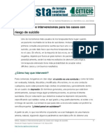 Mitos Miedos e Intervenciones para Los Casos Con Riesgo de Suicidio