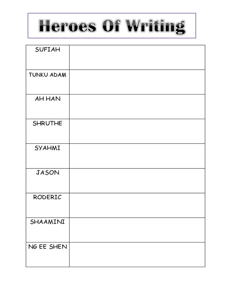 Heroes of Writing | PDF
