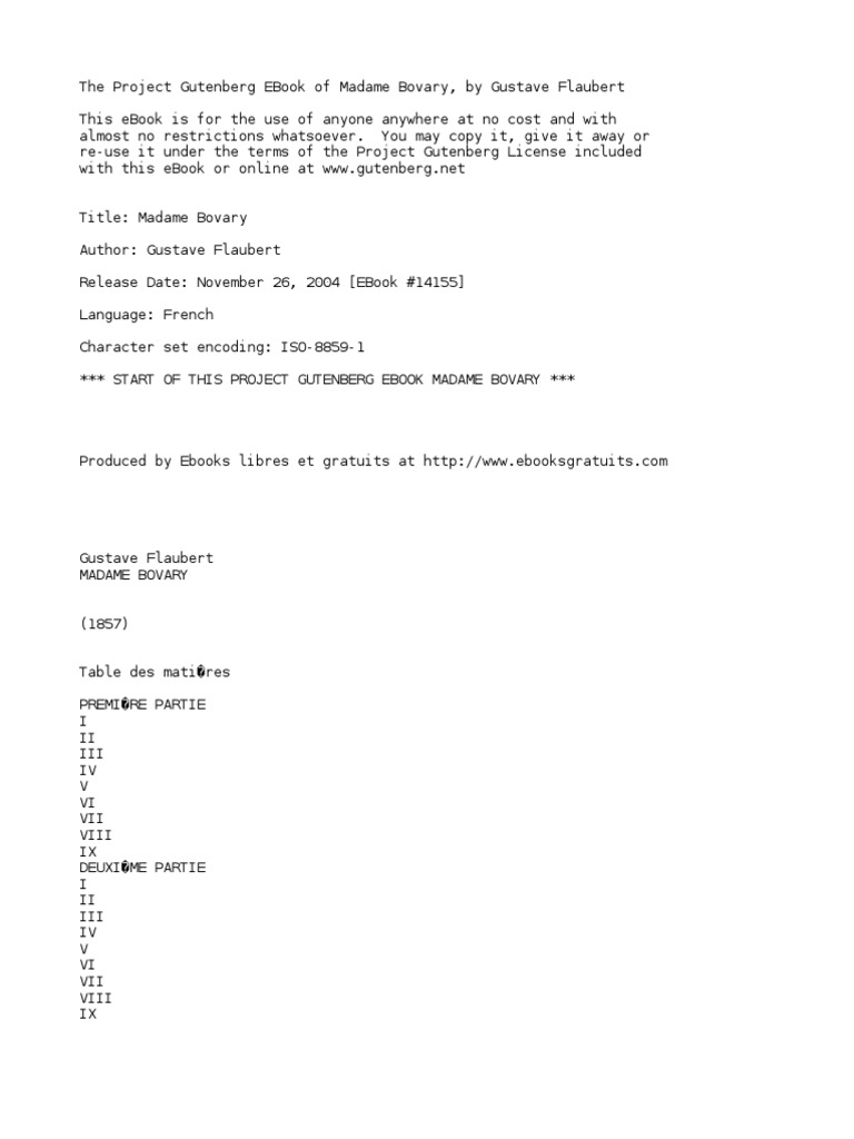 Madame Bovary By Flaubert Gustave 11 10 Pdf