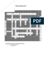 Answer, Crossword Homoeopathic Pulse Volume IV