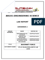 Science Enginering Lab Report - Experiment 3 (Buoyant Force)