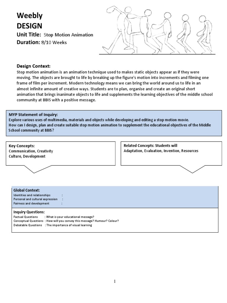 Stop Motion Animation Project Guide | PDF | Communication | Cognition