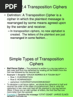 Transposition Ciphers