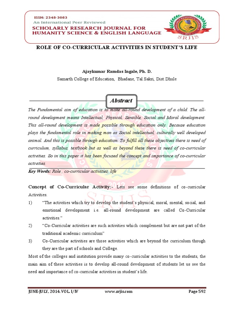 Importance of Co-Curricular Activities | PDF | Curriculum | Cognition