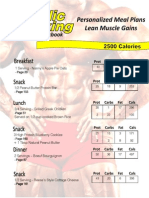 Lean Muscle Mass Meal Plan - 2500 Calories