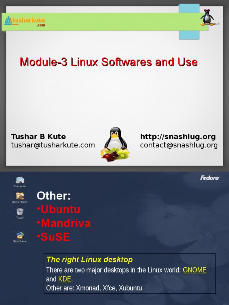 Linux Software Overview and Usage Guide | PDF | Desktop Environment ...