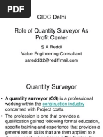 R-Quantity Surveyors As Profit Center