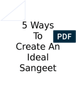 5 Ways To Create An Ideal Sangeet