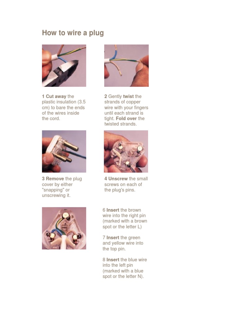 How To Wire A Plug | PDF | Home & Garden | Science & Mathematics
