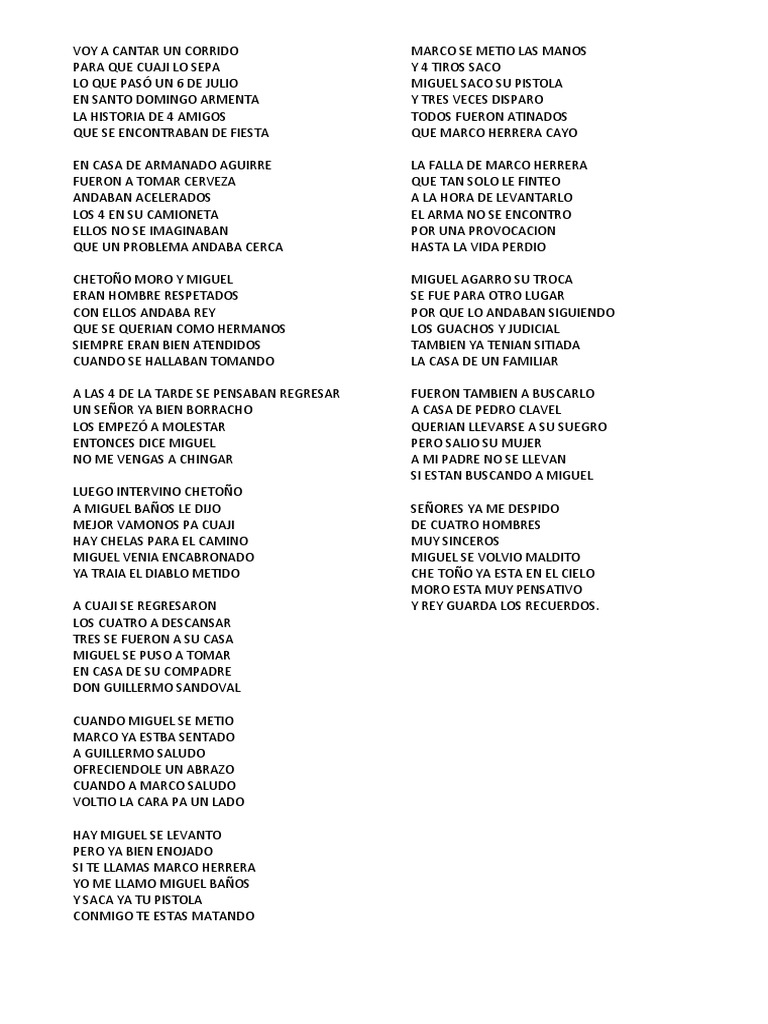 Voy A Cantar Un Corrido PDF