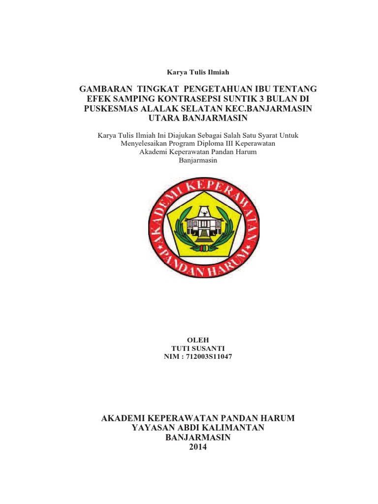 Contoh Kti Kebidanan Tentang Kb Suntik 3 Bulan Temukan Contoh Kti Kebidanan Tentang Kb Suntik 3 Bulan Temukan