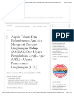 Aspek Teknis Dan Kelembagaan Analisis Mengenai Dampak Lingkungan Hidup (AMDAL) Dan Upaya Pengelolaan Lingkungan (UKL) - Upaya Pemantauan Lingkungan (UPL)