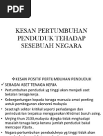 Kesan Pertumbuhan Penduduk Tehadap Sesebuah Negara