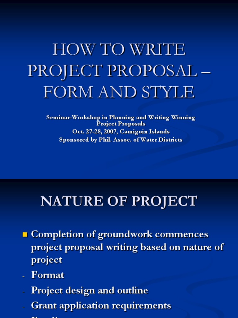 Writing Module 5 (PP) How To Write Project Proposal, Form and Style