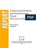 Audiovisual Policies and International Trade - The Case of Italy