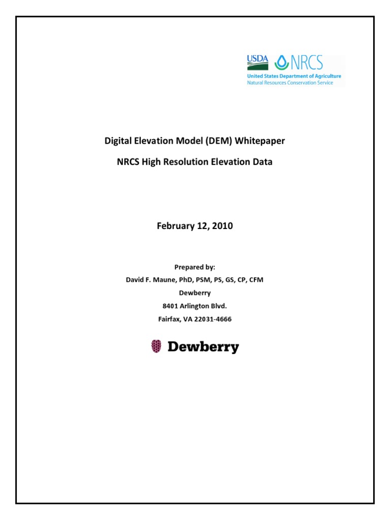 High-Resolution Digital Elevation Models | PDF | Natural Resources ...