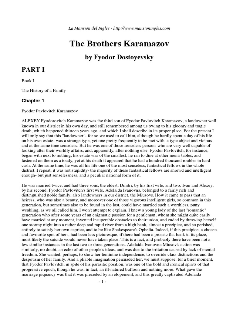 Karamazov PDF The Brothers Karamazov