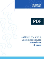 Prueba Saber Cuadernillo Matemáticas Tercero 2012