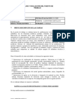 Evaluacion de Riesgos de Puesto de Carpintero Metálico