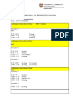 Cambridge Schedule 2009