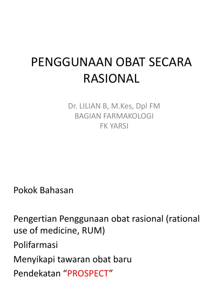 Panduan Penggunaan Obat Rasional | PDF