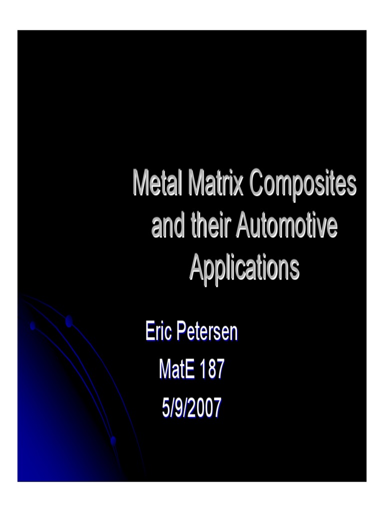 Metal Matrix Comp | PDF | Piston | Composite Material