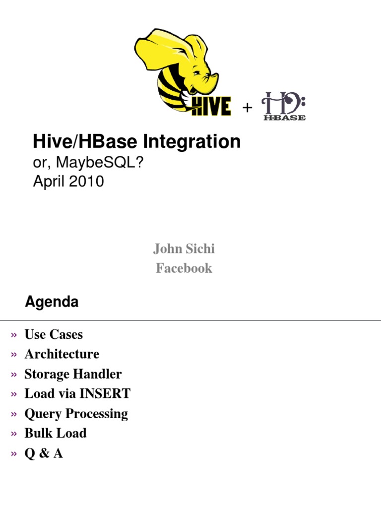 Hive and HBase Integration Overview | PDF | Apache Hadoop | Computer ...
