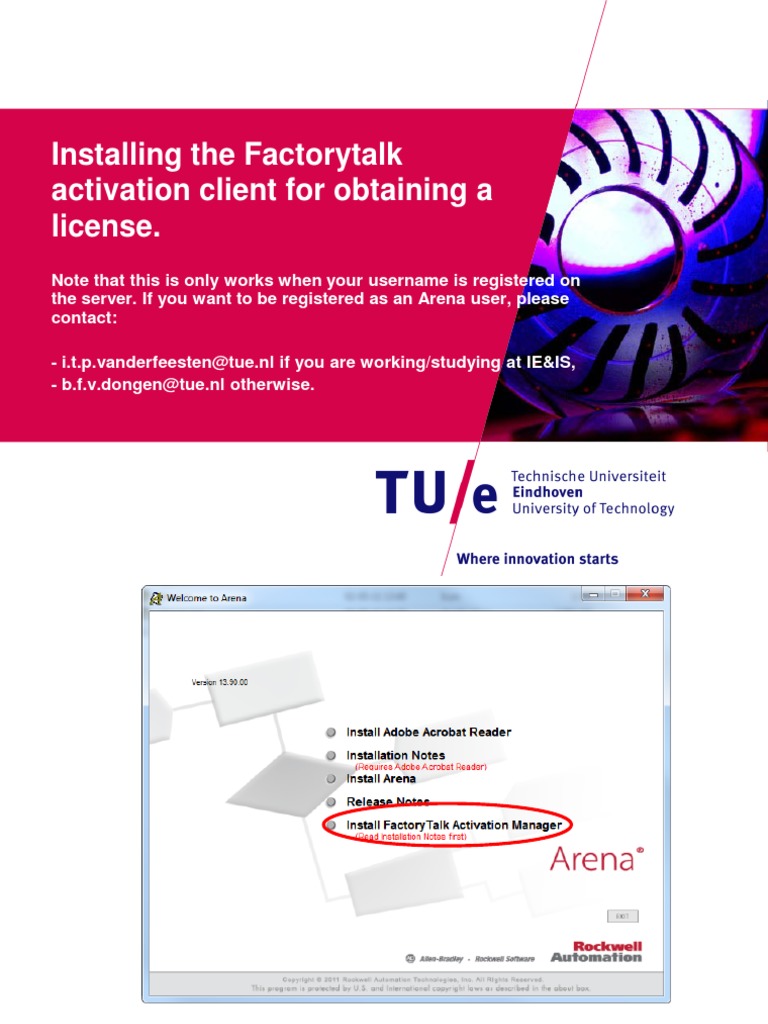 FactoryTalk Activation Client Setup Guide | PDF