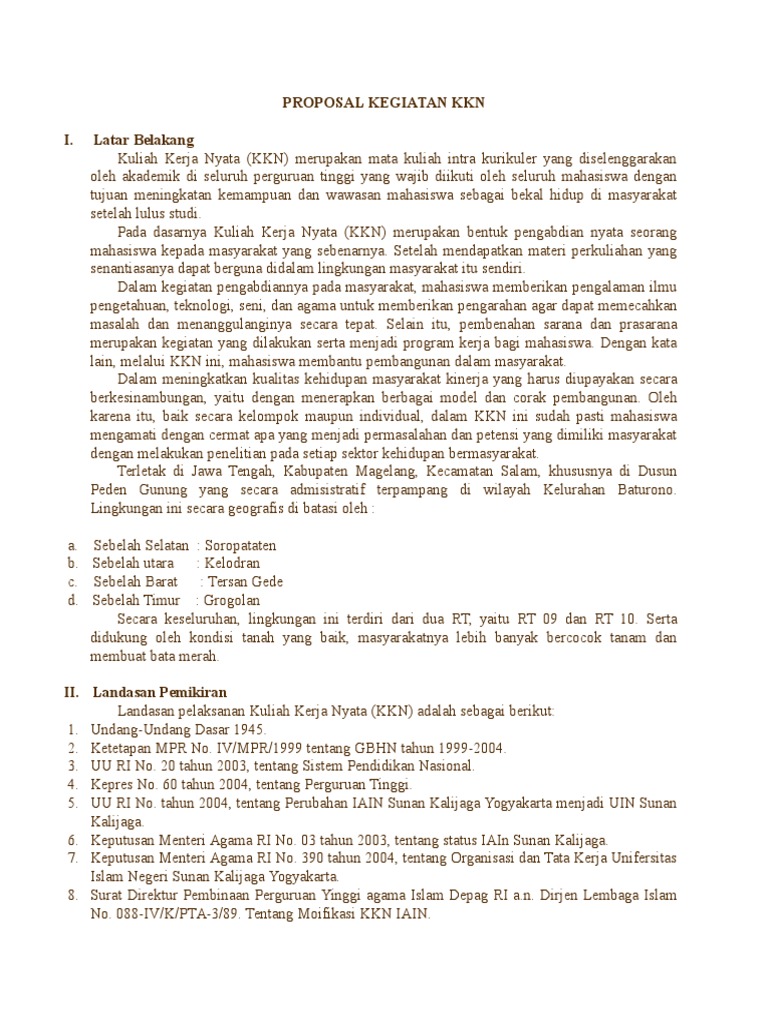 Proposal Kegiatan Kkn