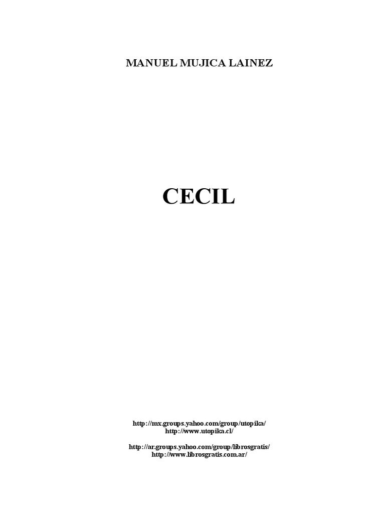 Mujica Lainez Manuel Cecil Pdf