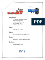 Analisis Y Evaluacion de Proyectos