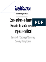 Impressora Fiscal - Como Mudar o Horário de Verão