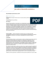 Principales Teorías Sobre El Desarrollo Económico y Social