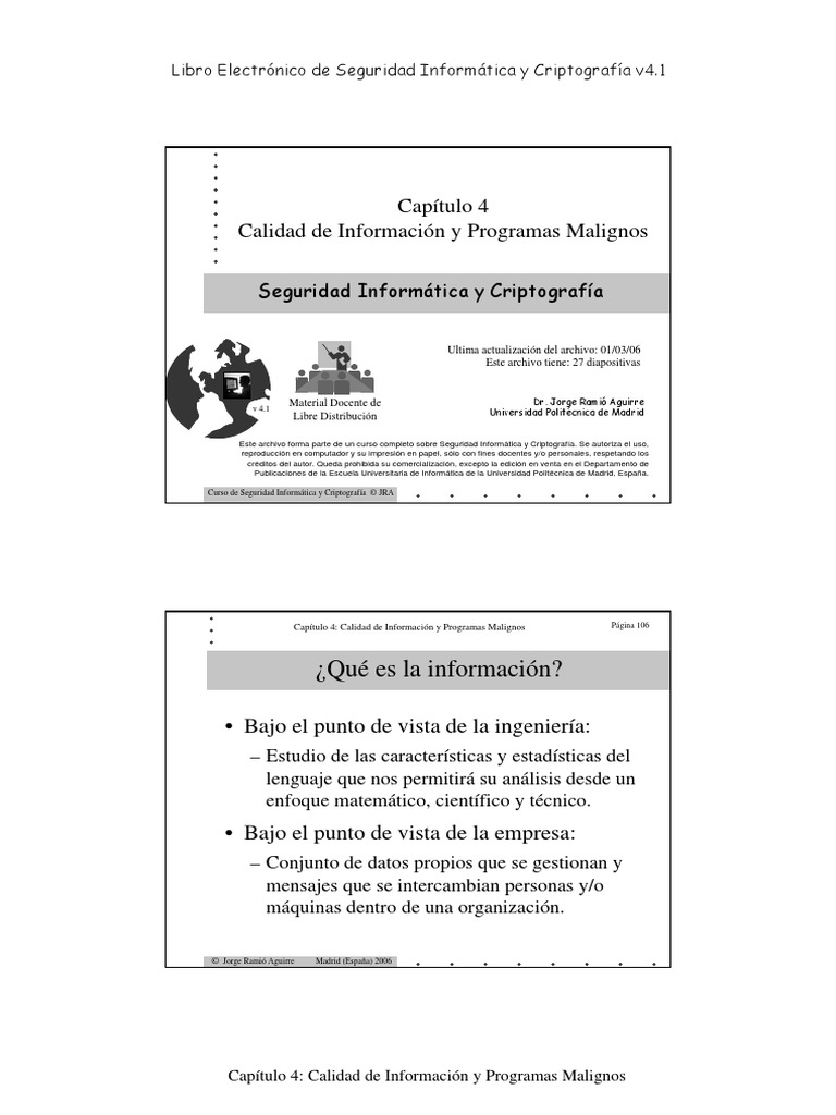 Calidad de Información y Seguridad Informática | PDF | Virus de ...