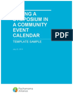 Listing A Symposium in A Community Event Calendar: Template Sample