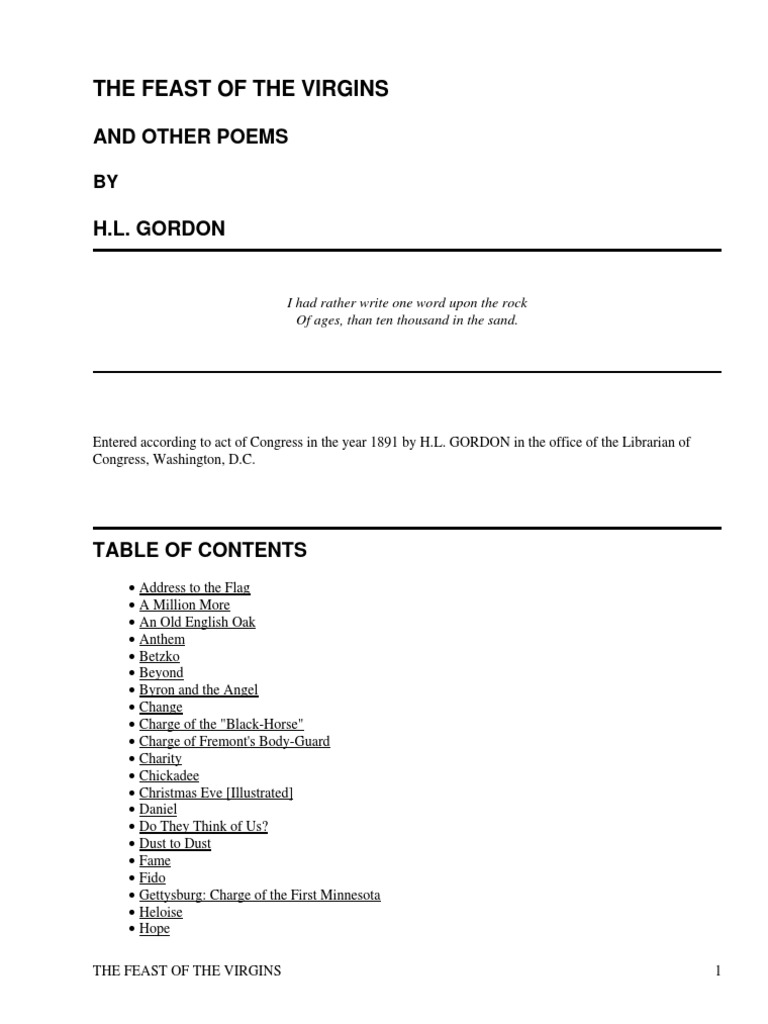 The Feast of The Virgins and Other Poems PDF Sioux Ojibwe