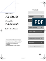 Onkyo TX-SR705 Owners Manual
