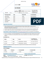 E-Ticket: Itinerary and Reservation Details