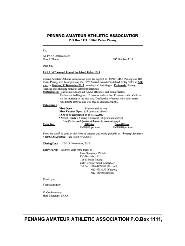 PAAA 36th Round the Island Relay 2013 | PDF | Sports | Business
