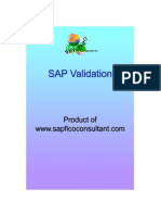SAP Validation
