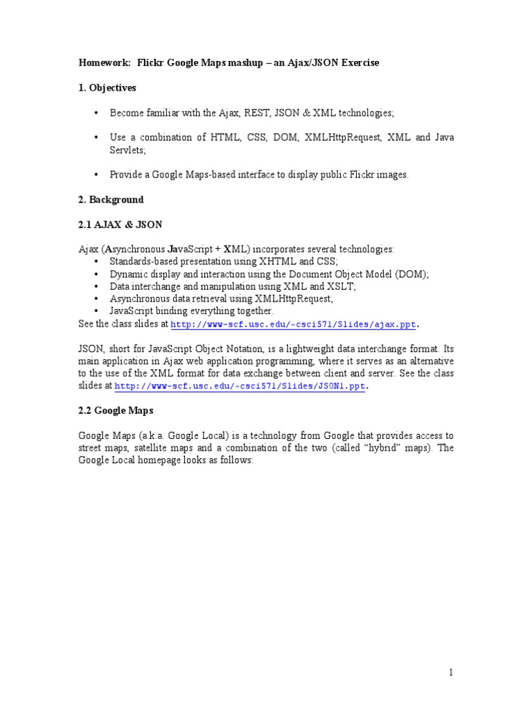 Google Maps Flickr Integration Exercise | PDF | Ajax (Programming) | Json