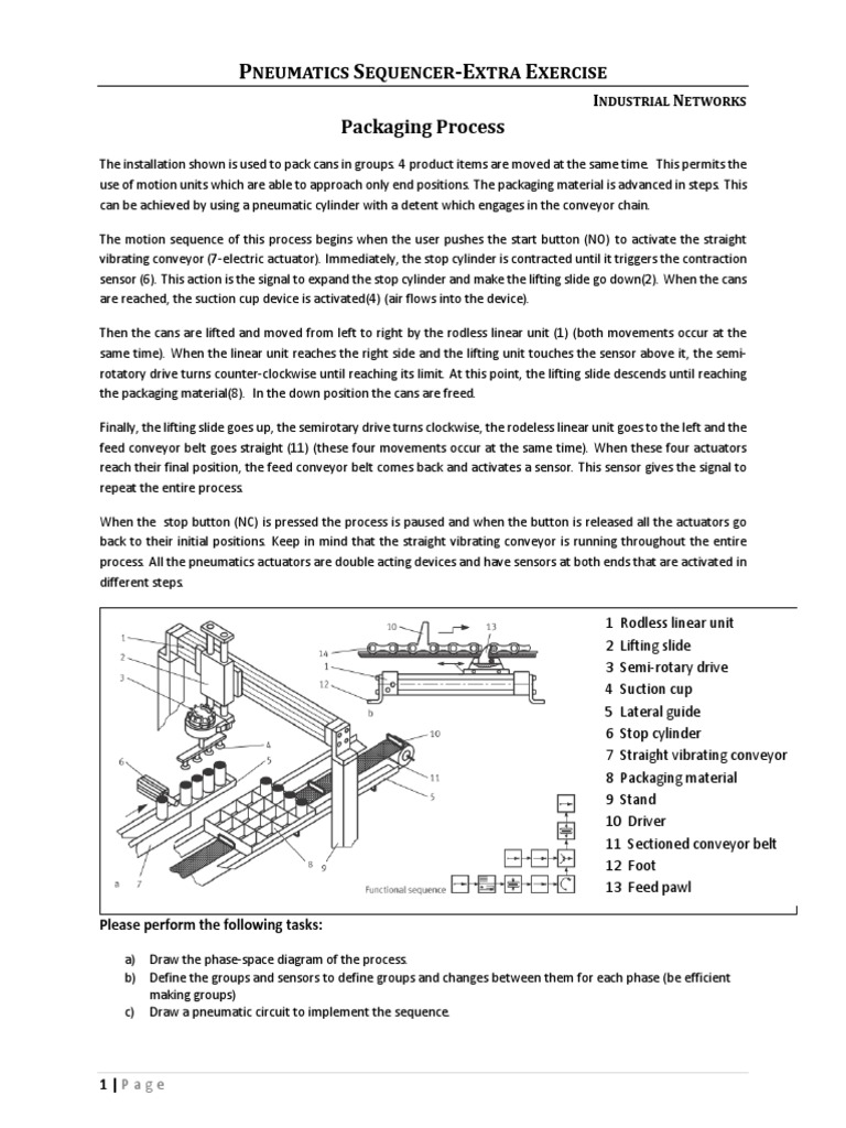 Extra Exercise Pneumatics Sequence Circuit Pdf Actuator Sensor