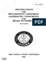 Specification Bituminous Concrete (Asphaltic Concrete) Road Pavement