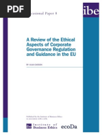 A Review of the Ethical Aspects of Corporate Governance Regulation and Guidance in the EU