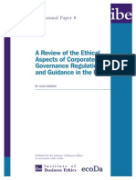 A Review of The Ethical Aspects of Corporate Governance Regulation and Guidance in The EU