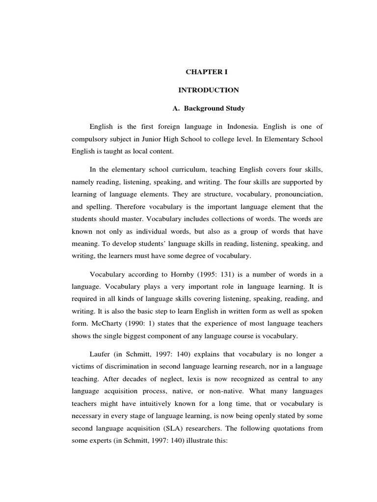 Improving Elementary Students' English Vocabulary Mastery Through