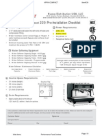 220 Pre-Installation Checklist: Appia Compact