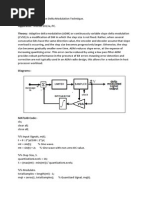 Adaptive Delta Modulation