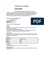 ECE525 Course Syllabus: RF Intgrted Circuits Design